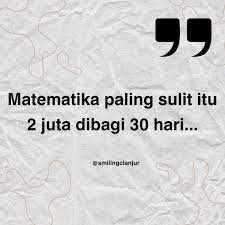 Matematika Tersulit adalah Rp2 Juta Dibagi 30 Hari