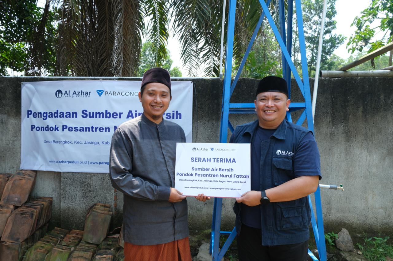 Akhiri Krisis Air Bersih, LAZ Al Azhar dan ParagonCorp Bangun Sumur Bor di Jasinga