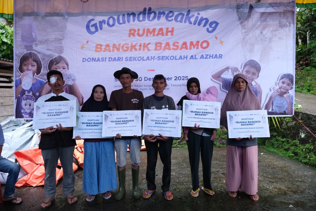 Sinergi LAZ dan Sekolah Al Azhar, Bangun Hunian Layak bagi Korban Banjir di Agam