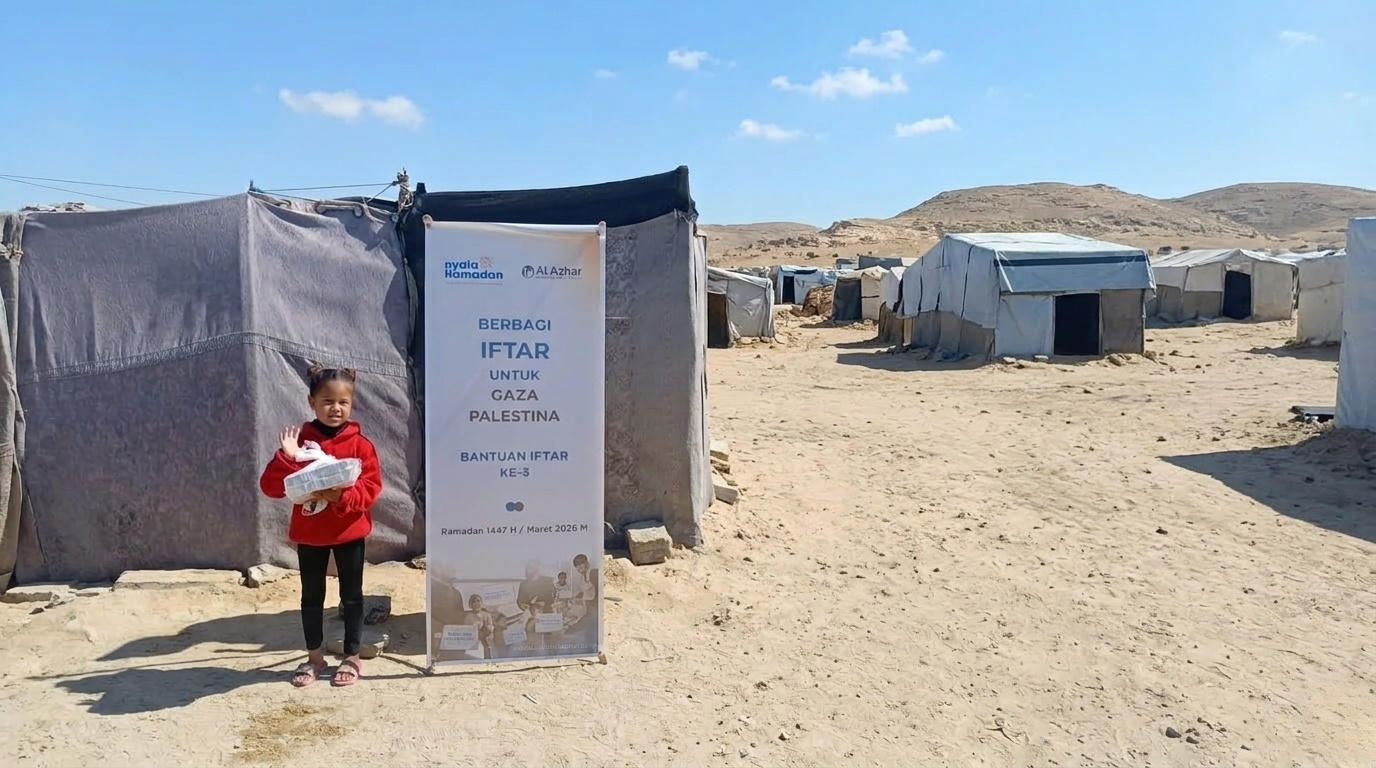 Ringankan Puasa di Gaza, LAZ Al Azhar Cilacap Salurkan Nasi Mandhi Ayam
